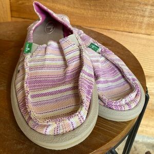 Sanuk Woman’s 8 Pink Donna Hemp Slip-On Shoe